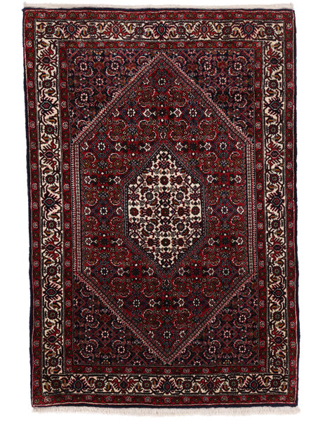 93X137 Bidjar Teppich Orientalischer Schwarz/Dunkelrot (Wolle, Persien/Iran) Carpetvista