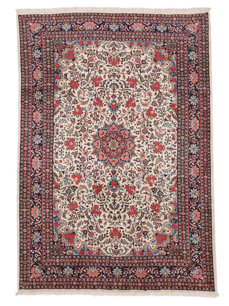  Orientalisk Bidjar Matta 210X306 Brun/Mörkröd Ull, Persien/Iran Carpetvista