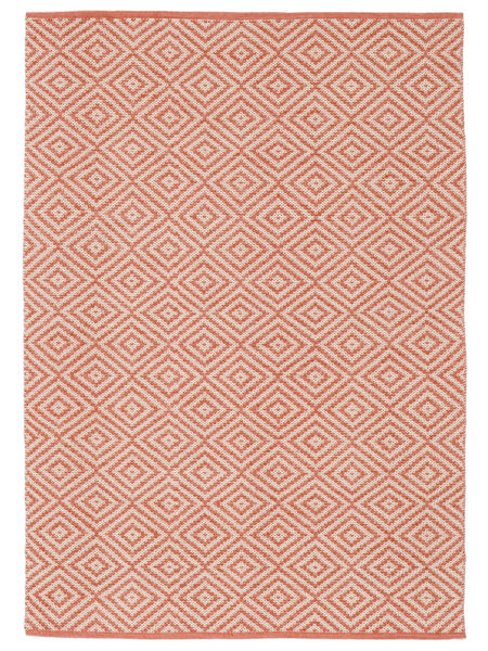  160X230 Washable Solveig Rug - Coral Red/White Cotton