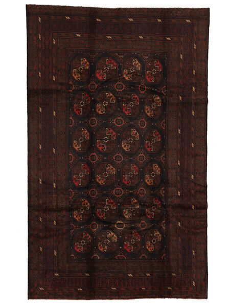 Belutsch Teppich 195X320 Schwarz Wolle, Afghanistan Carpetvista