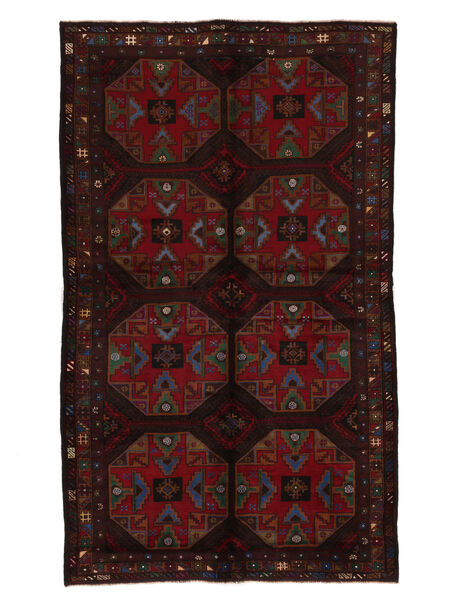 155X265 Belutsch Teppich Orientalischer Schwarz/Dunkelrot (Wolle, Afghanistan) Carpetvista