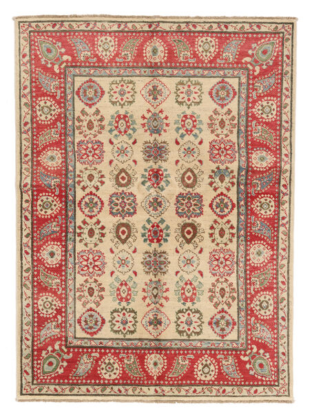 Kazak Fine Rug 145X198 Brown/Dark Red Wool, Afghanistan Carpetvista