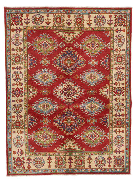  150X201 Kazak Fine Teppich Dunkelrot/Braun Afghanistan Carpetvista