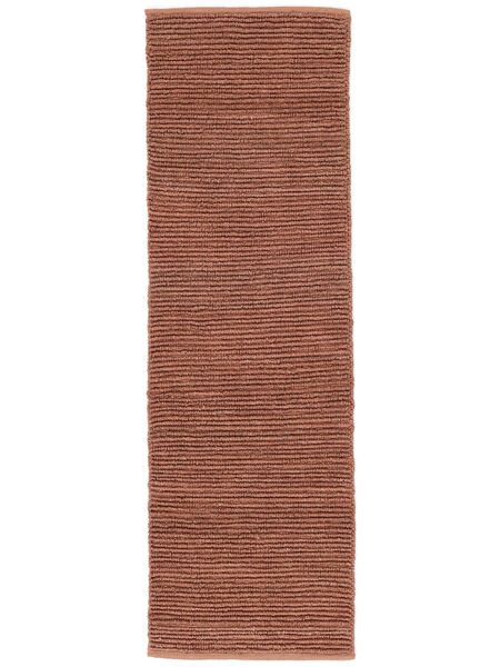 80X250 Jute Ribbed Copper Red Runner Rug
 Small