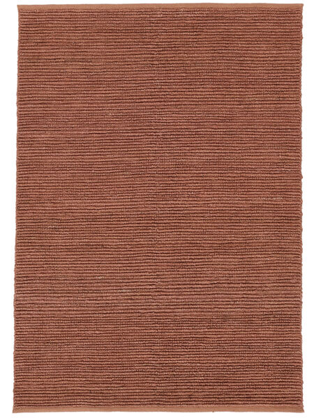  Indendørs-/Udendørstæppe 100X160 Jute Ribbed Kobberrød Lille