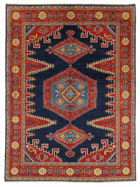 166X225 Tapis D'orient Kazak Fine Rouge Foncé/Noir (Laine, Afghanistan) Carpetvista