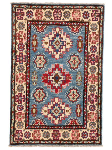 82X125 Tapete Oriental Kazak Fine Vermelho Escuro/Azul Escuro (Lã, Afeganistão) Carpetvista