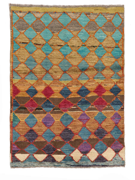  Moroccan Berber - Afghanistan 96X137 Wool Rug Brown/Dark Red Small Carpetvista