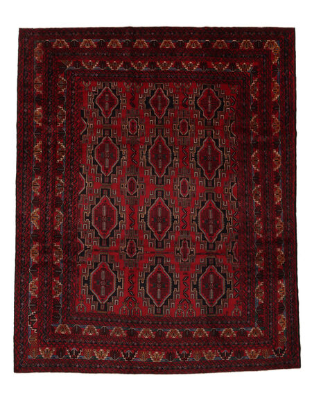 Belutsch Teppich 285X370 Schwarz/Dunkelrot Großer Wolle, Afghanistan Carpetvista