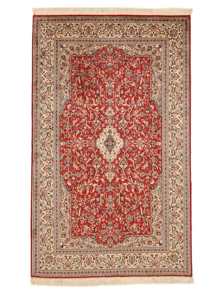 Kashmir Pure Silk 24/24 Quality Rug 95X152 Brown/Dark Red Silk, India Carpetvista