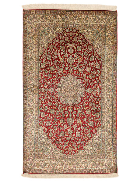 Kashmir Pure Silk 24/24 Quality Rug 92X158 Brown/Dark Red Silk, India Carpetvista