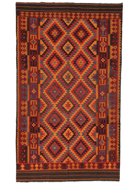 絨毯 キリム マイマネ 174X292 ダークレッド/ブラック (ウール, アフガニスタン)