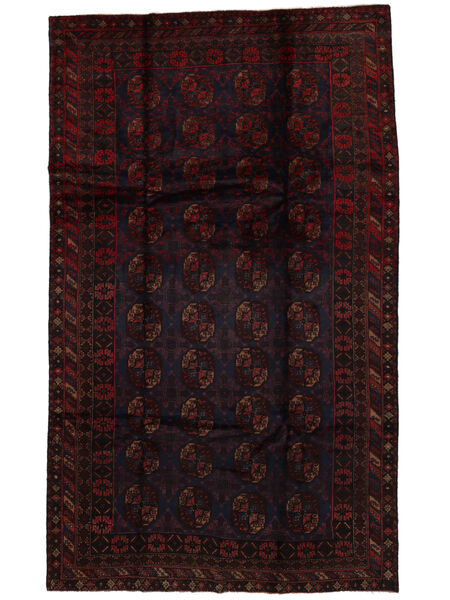 194X323 絨毯 バルーチ オリエンタル ブラック (ウール, アフガニスタン) Carpetvista