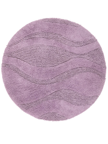 Breeze Bath Mat Purple Ø 70 Round Plain (Single Colored) Cotton Washable