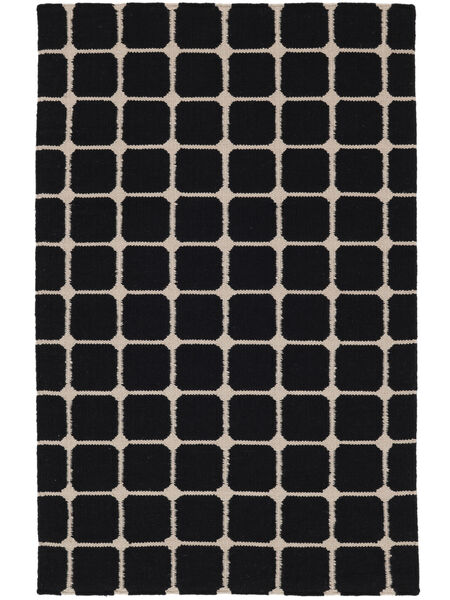 Nova-Li 100X160 小 ブラック/ベージュ ウール 絨毯