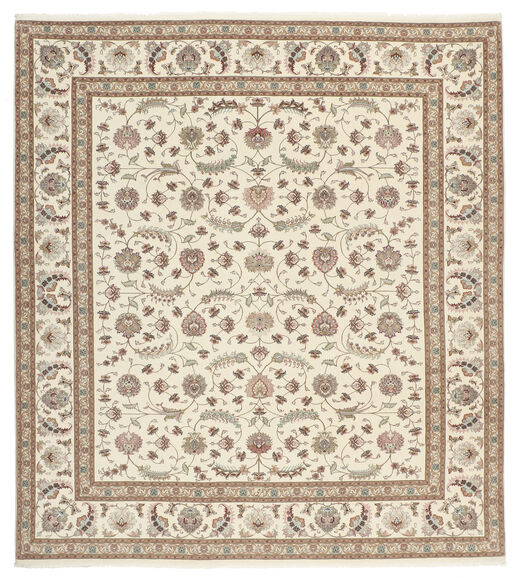 絨毯 タブリーズ 50 Raj シルク製 260X285 正方形 茶色/オレンジ 大きな (ウール, ペルシャ/イラン)