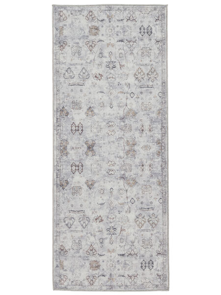  80X200 Vintage Washable Small Ganti Oriental Rug - Grey/Beige Cotton