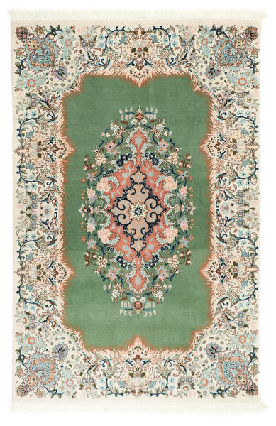 97X150 絨毯 オリエンタル タブリーズ 50 Raj グリーン/ベージュ (ウール, ペルシャ/イラン)