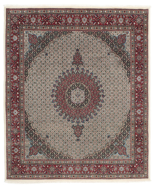  Orientalischer Moud Teppich 253X300 Braun/Schwarz Großer Wolle, Persien/Iran