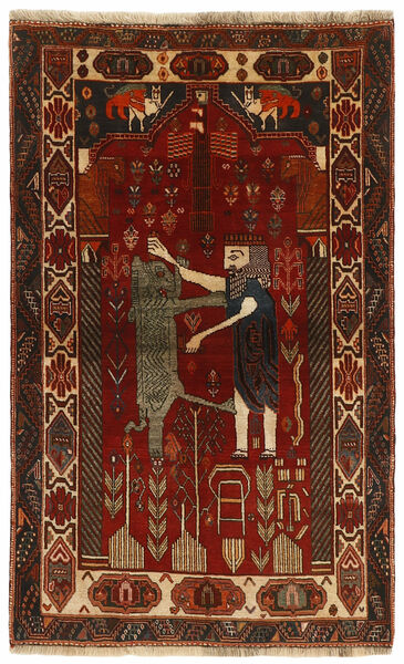 116X189 러그 오리엔탈 까쉬까이 올드 그림 (울, 페르시아/이란)