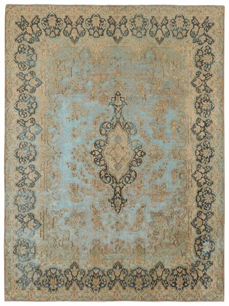  Persischer Vintage Kerman Teppich 300X398 Dunkelgelb/Braun Großer (Wolle, Persien/Iran)