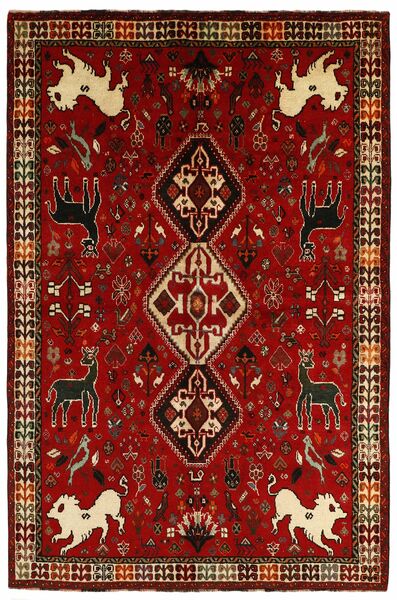  Persian Kashghai Old Pictorial Rug 176X265 (Wool, Persia/Iran)