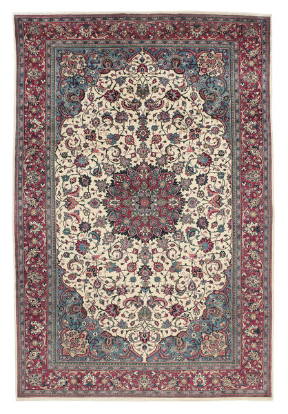  Orientalsk Sarough Teppe 218X336 Mørk Grå/Mørk Rød Ull, Persia/Iran