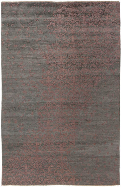 192X299 Damask Teppe Moderne Brun/Svart (Ull, India)