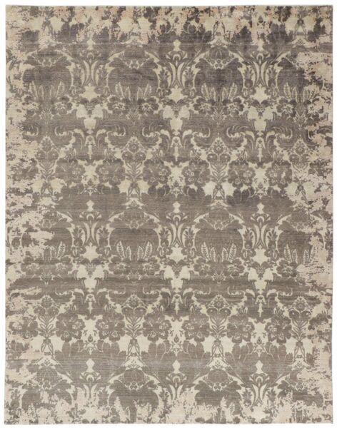 Damask Offer Rug 244X307 Brown/Orange Wool, India