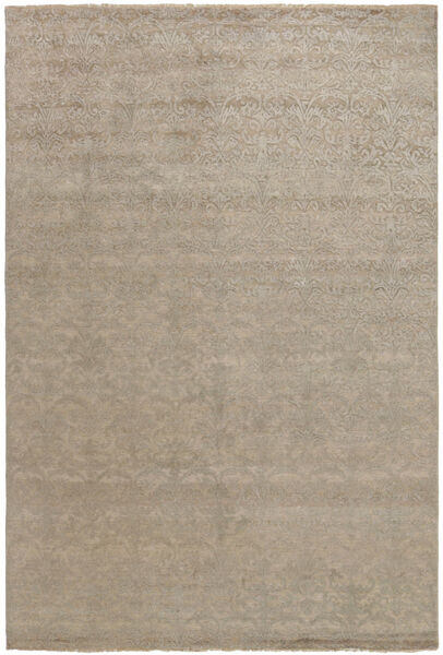 292X398 Damask Teppich Moderner Braun/Orange Großer (Wolle, Indien)