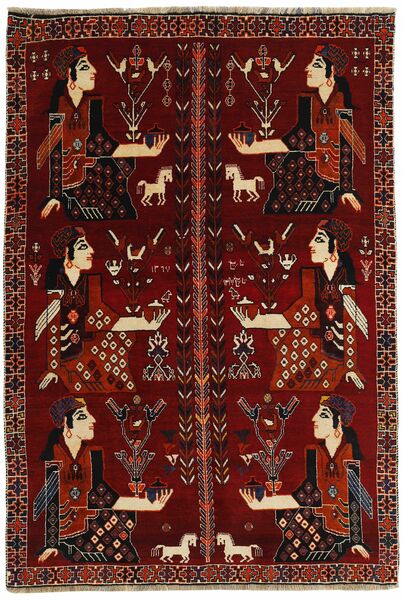  160X232 Kashghai Old Figural/Pictural Tapis Laine