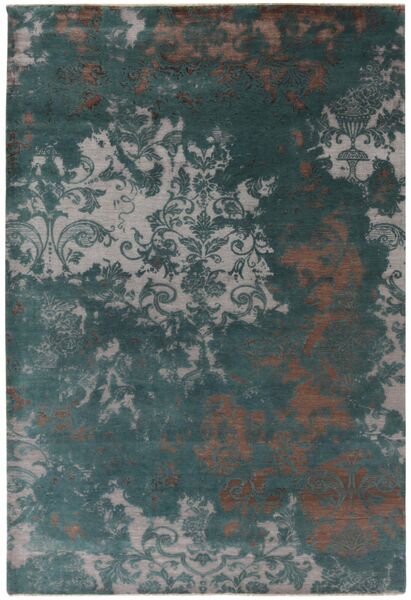  Damask Koberec 205X300 Vlněný Černá/Tmavě Šedá