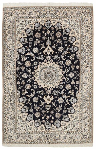 絨毯 ナイン 6 La 156X240 ブラック/茶色 (ウール, ペルシャ/イラン)