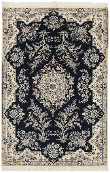 絨毯 ナイン 6 La 118X177 ブラック/茶色 (ウール, ペルシャ/イラン)