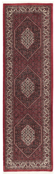 85X285 Bidjar Teppich Orientalischer Läufer Dunkelrot/Schwarz (Wolle, Persien/Iran)