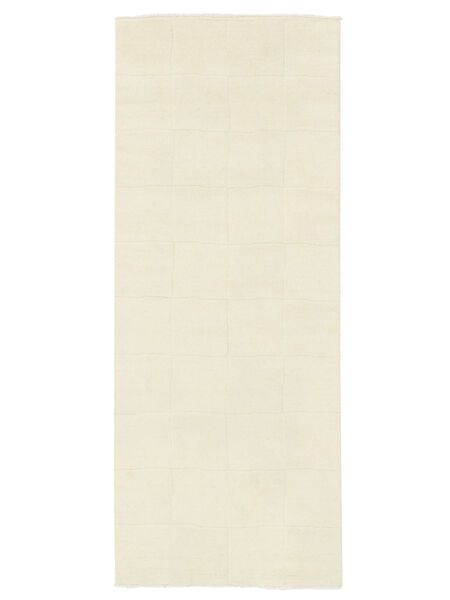  100X250 Geometrico Piccolo Net Tappeto - Bianco Sporco Lana