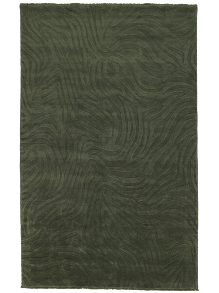  160X230 Abstract Sandstorm Rug - Forest Green Wool