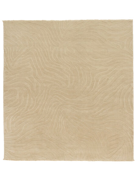  250X250 Abstract Large Sandstorm Rug - Cream Beige Wool