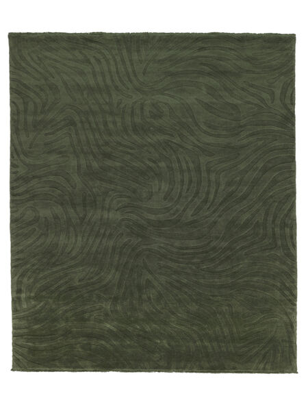 Sandstorm 250X300 Large Forest Green Abstract Wool Rug