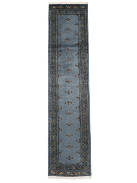 78X319 絨毯 オリエンタル パキスタン ブハラ 2Ply 廊下 カーペット ブラック/ダークブルー (ウール, パキスタン) Carpetvista