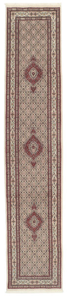  Persischer Moud Teppich 78X390 Läufer Braun/Dunkelrot (Wolle, Persien/Iran)