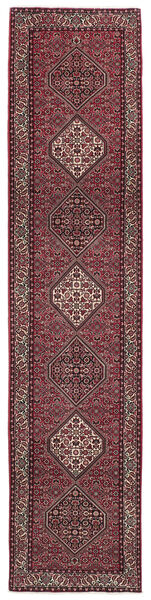 絨毯 ビジャー 86X390 廊下 カーペット ダークレッド/ブラック (ウール, ペルシャ/イラン)