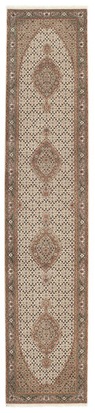  Orientalisk Tabriz Royal 83X399 Hallmatta Brun/Beige Ull, Indien