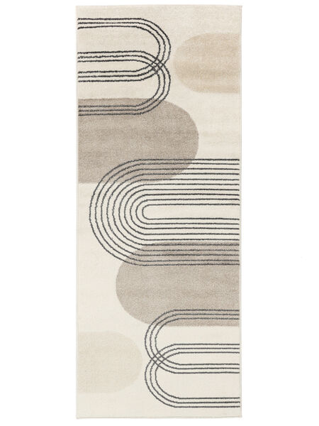  80X200 Geometric Small Amphi Rug - Grey/Taupe Brown