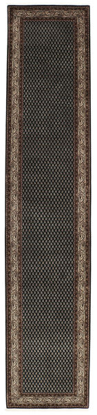 83X401 絨毯 Mir インド オリエンタル 廊下 カーペット ブラック/茶色 (ウール, インド)