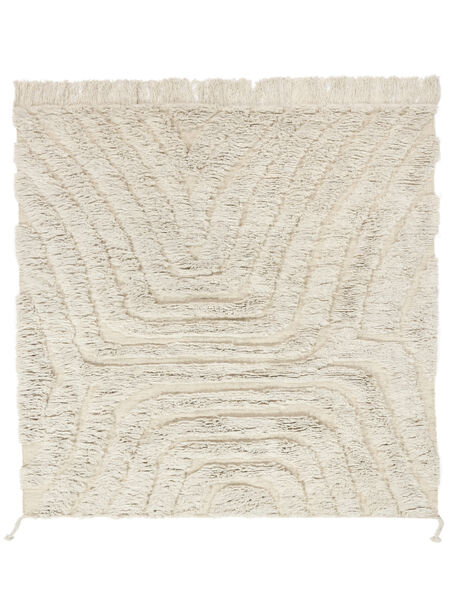 My Way 250X250 Large Greige/Greige Geometric Square Wool Rug