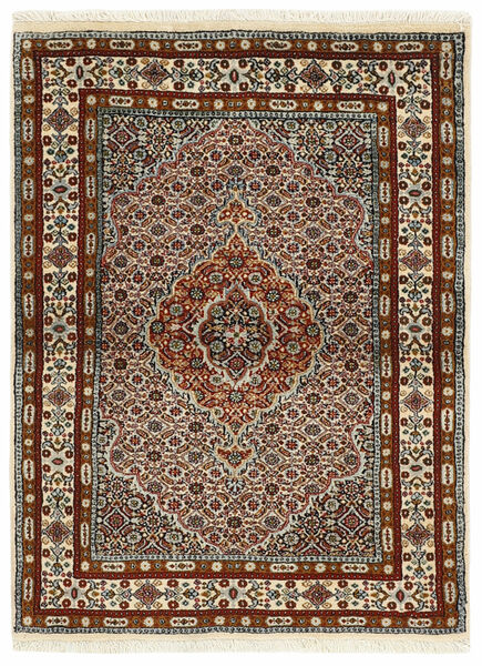  Persischer Moud Mahi Teppich 101X144 Braun/Schwarz (Wolle, Persien/Iran)
