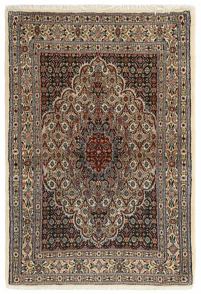  Persialainen Moud Mahi Matot Matto 100X145 Ruskea/Musta (Villa, Persia/Iran)