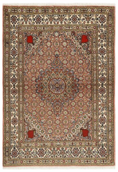100X142 絨毯 ムード Mahi オリエンタル 茶色/ブラック (ウール, ペルシャ/イラン)