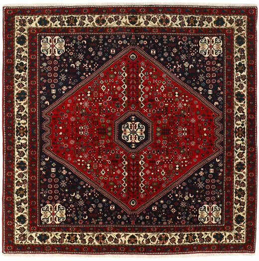Tapete Oriental Abadeh 196X202 Quadrado Preto/Vermelho Escuro (Lã, Pérsia/Irão)